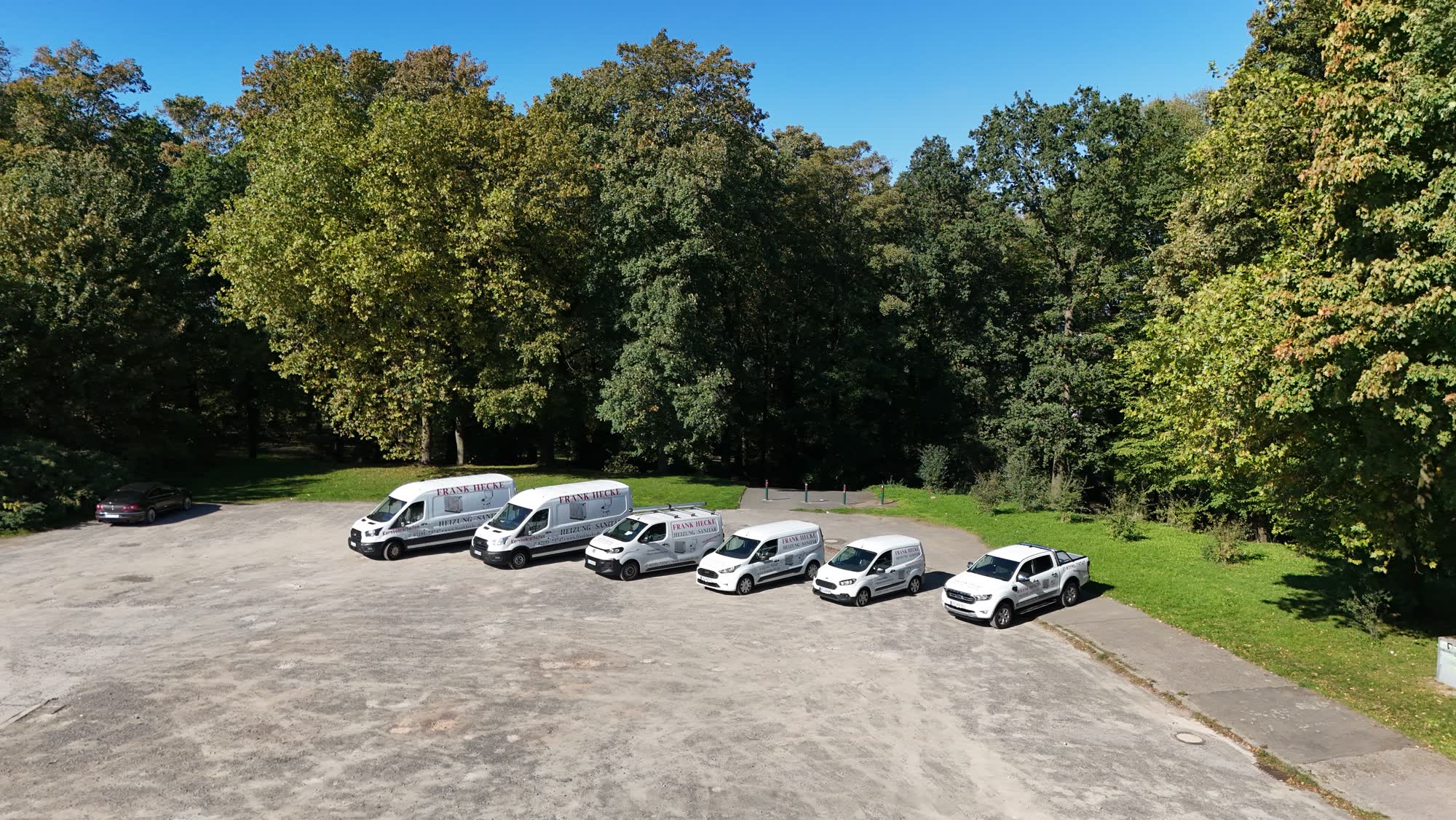 Fuhrpark von Frank Hecke Heizung · Sanitär aus der Vogelperspektive